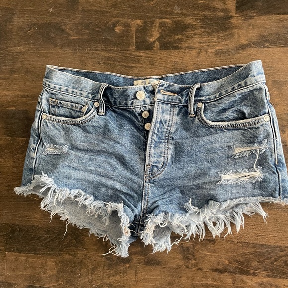 Short En Jean Free People - Taille 29 - Bleu Décontracté - Occasion Très Bon état